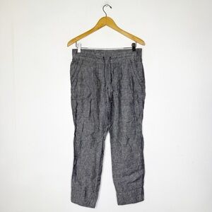 Athleta Gray Ankle Linen Casual Loose Pants Women’s Size 4